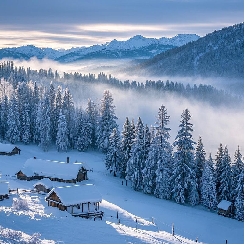 新疆冬恋双湖S21沙漠公路喀纳斯禾木赛里木湖拼车8日大七座接送机 - 定制游预订