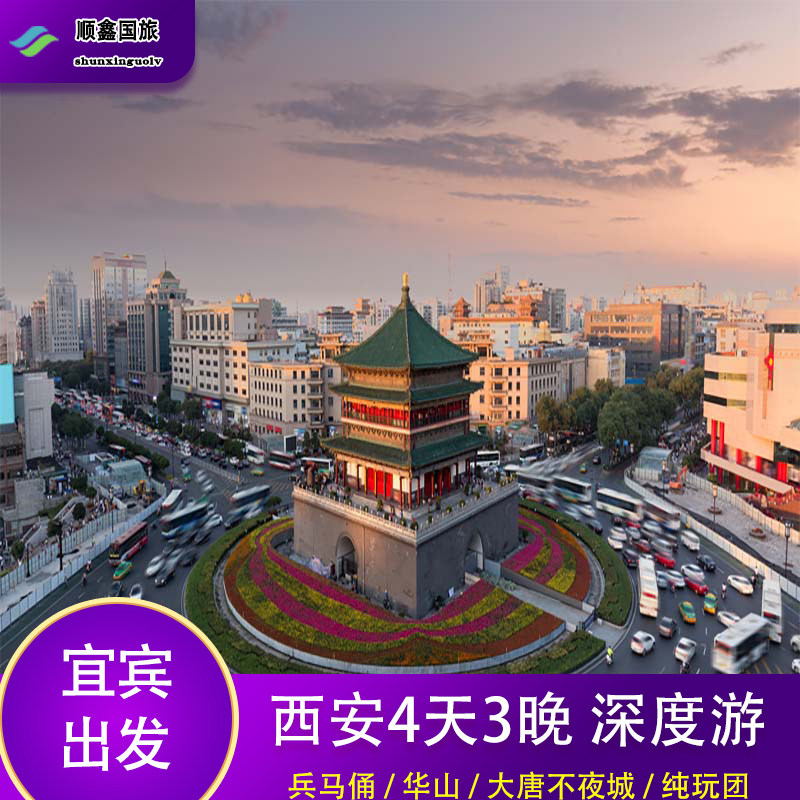 【包含往返机票】宜宾去西安旅游4天3晚跟团游到华山兵马俑四日游 - 定制游预订