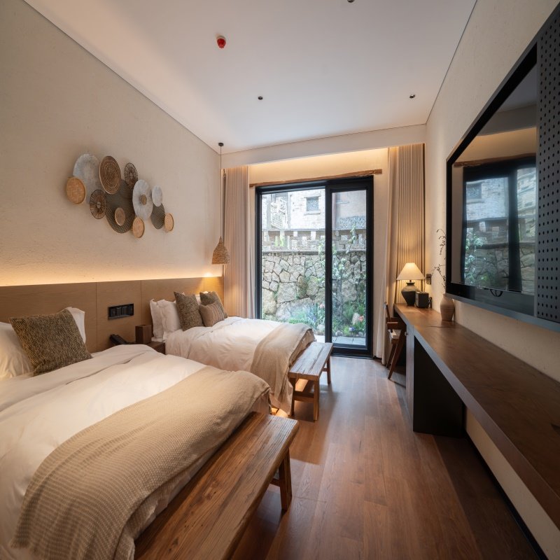 望仙谷仰仙村 皓月大/双床房+1间1晚+门票2张+双早