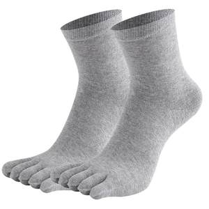 
Langsha five-finger socks for men's spring and autumn thick pure cotton mid-tube socks odor-proof cotton toe sweat-absorbing toe socks