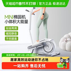 Merrick Mini Elliptical Machine with Armrests for Home Fitness, Small Multi-Functional In-Situ Space Walking Stepper