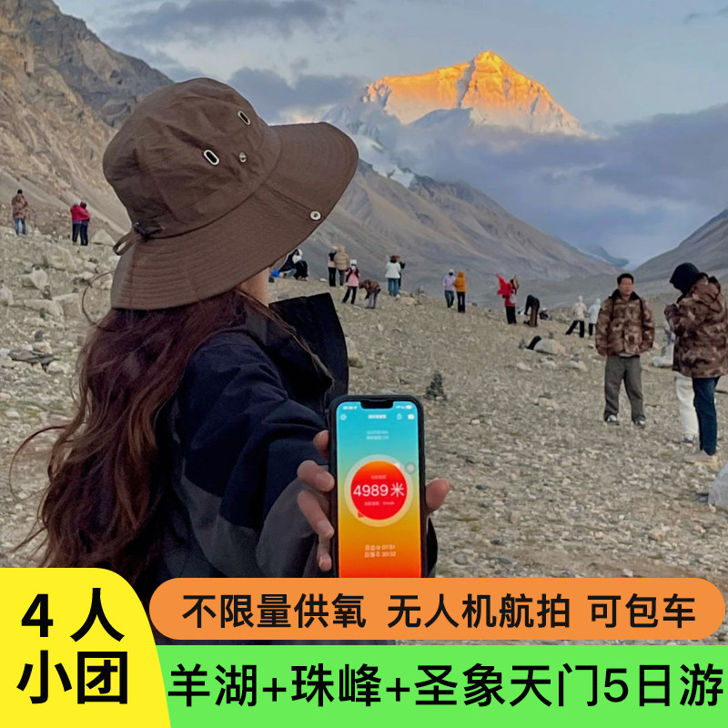 4人小团西藏旅游拉萨羊湖珠峰大本营圣象天门5天4晚拼包车跟团游 - 定制游预订