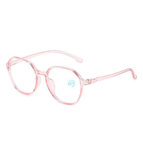 Ultra -light polygon myopia glasses women's black frame glasses frame men's big faces can be equipped with a degree of finished product
