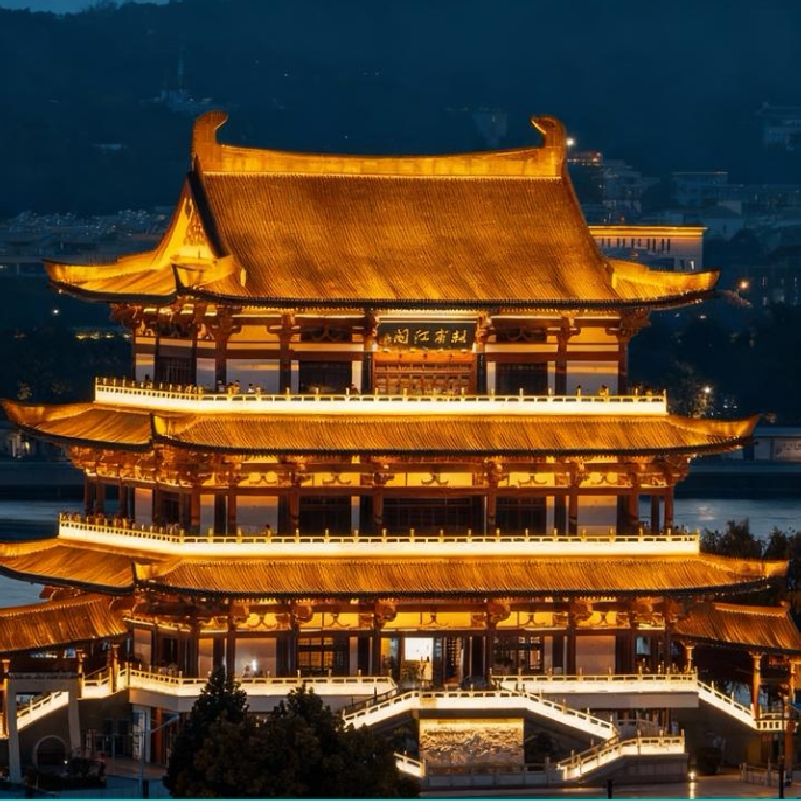 长沙五一广场希尔顿酒店3天2晚自由行+橘子洲景区+湖南省博物馆+杜甫江阁+五一广场