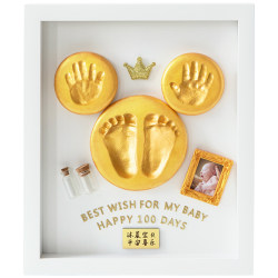 Souvenir full moon newborn hand and footprint