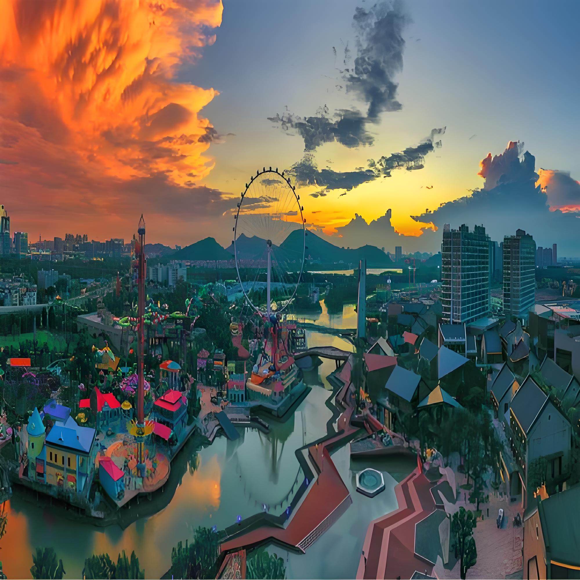 【2大2小】顺德欢乐海岸plus·欢乐时光/玛雅水公园/摩天轮+可住爱住酒店(欢乐海岸店)