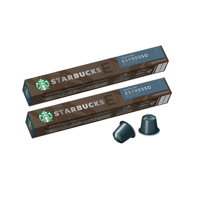 【进口】星巴克意式浓缩烘焙胶囊咖啡10粒装*2盒 nespresso胶囊