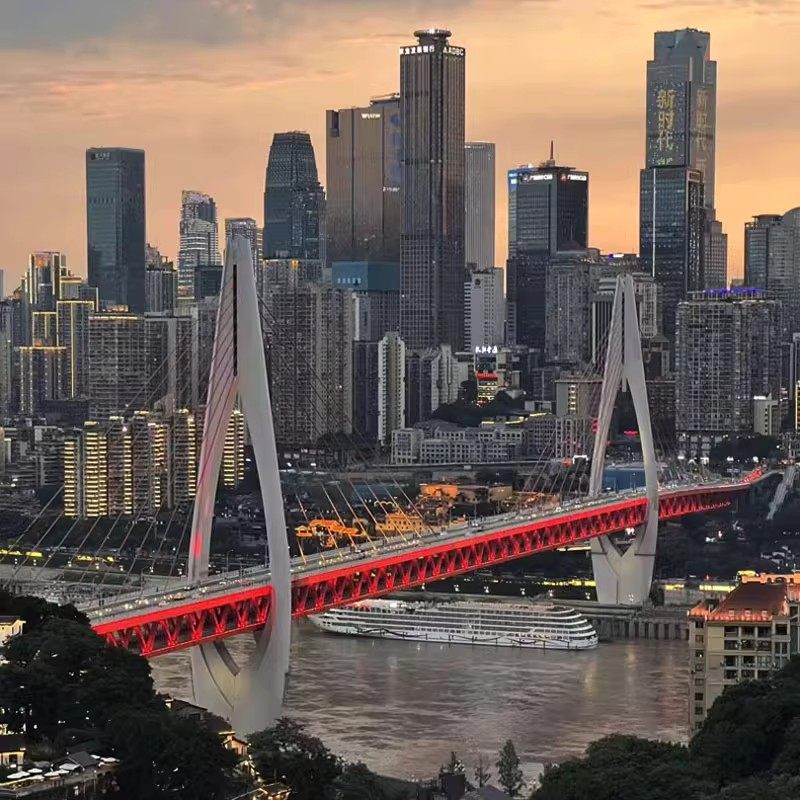 重庆自由行 重庆解放碑洪崖洞江景希尔顿欢朋酒店3天2晚 可选其他酒店