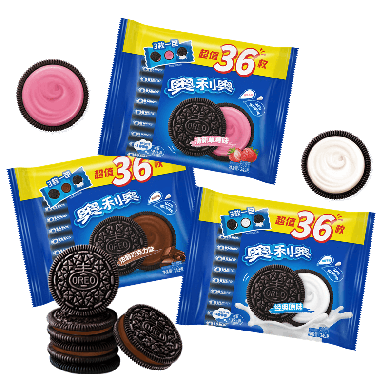 オレオ ストロベリーチョコレートサンドクッキー 349g x 3パック