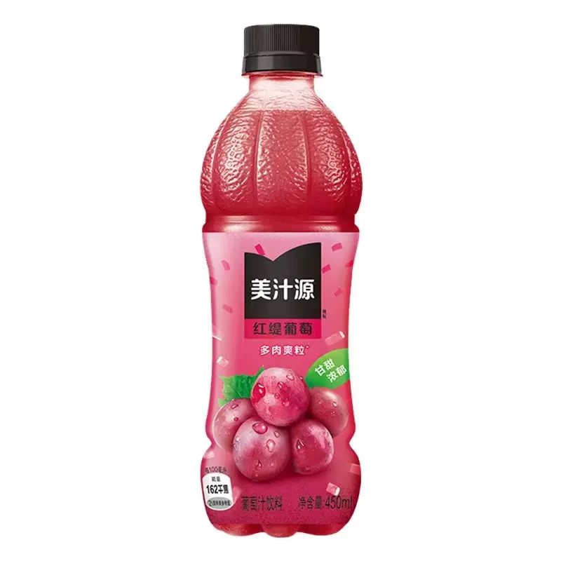 美汁源 红缇葡萄 果汁饮料450ml*12瓶/提