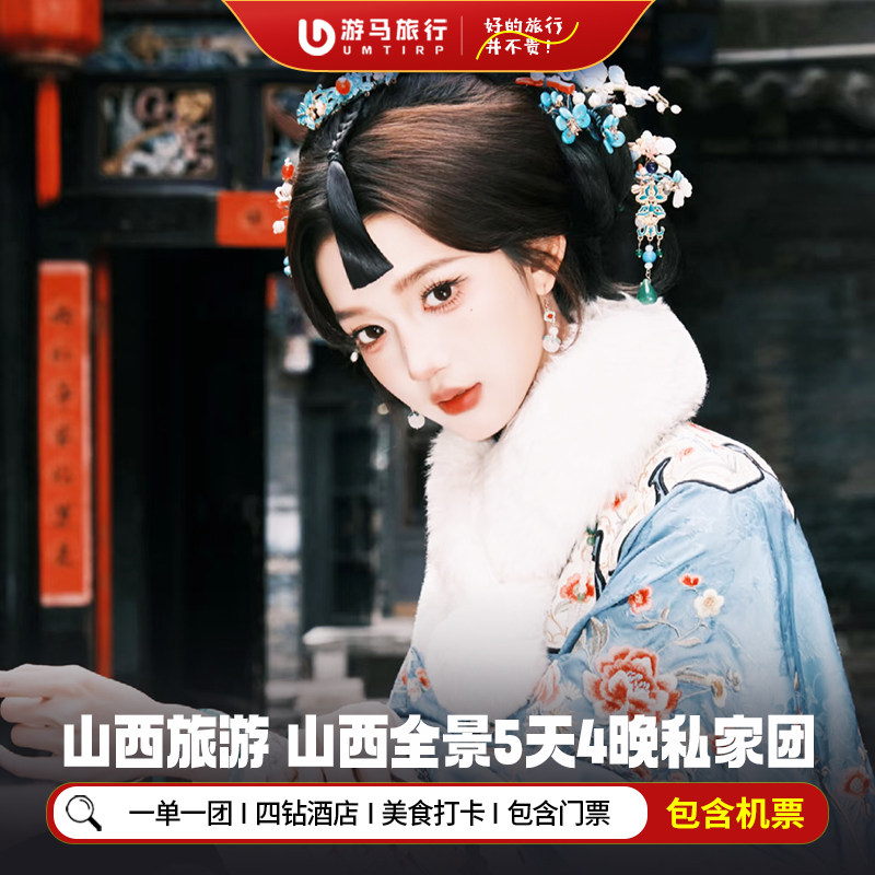 2人起一单一团 含机票山西旅游云冈石窟五台山悬空寺5天4晚私家团 - 定制游预订