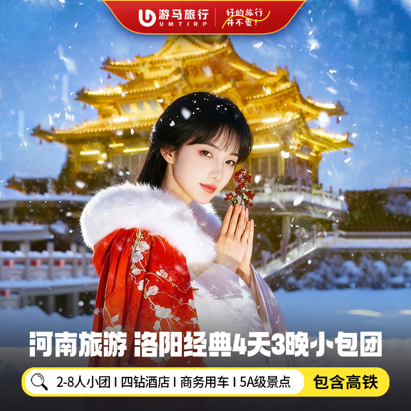 8人纯玩小团 含高铁河南旅游洛阳老君山龙门石窟白马4天3晚跟团游 - 定制游预订