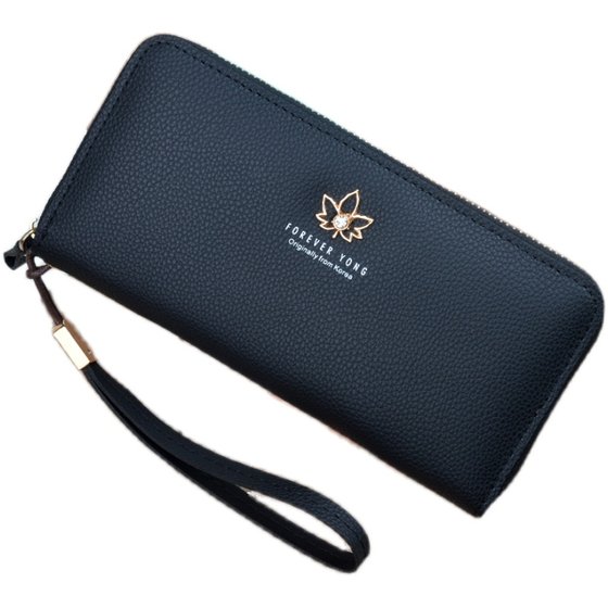 Women's wallet female 2019 new long fashion zipper multi -function large -capacity money pinch Korean card bag hand bag