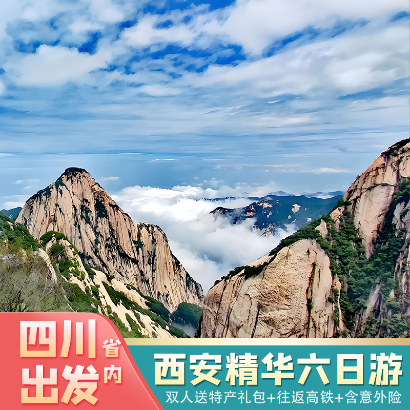 【限时送演出】四川省到西安旅游兵马俑华山壶口延安不夜城六日游 - 定制游预订