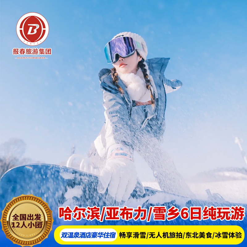 【2-12人小团】东北哈尔滨漠河旅游亚布力雪乡北极村6天5晚跟团 - 定制游预订