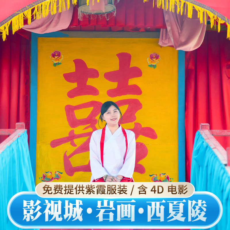 宁夏旅游银川一日游镇北堡西部影城贺兰山岩画西夏陵1-6人团亲子 - 定制游预订