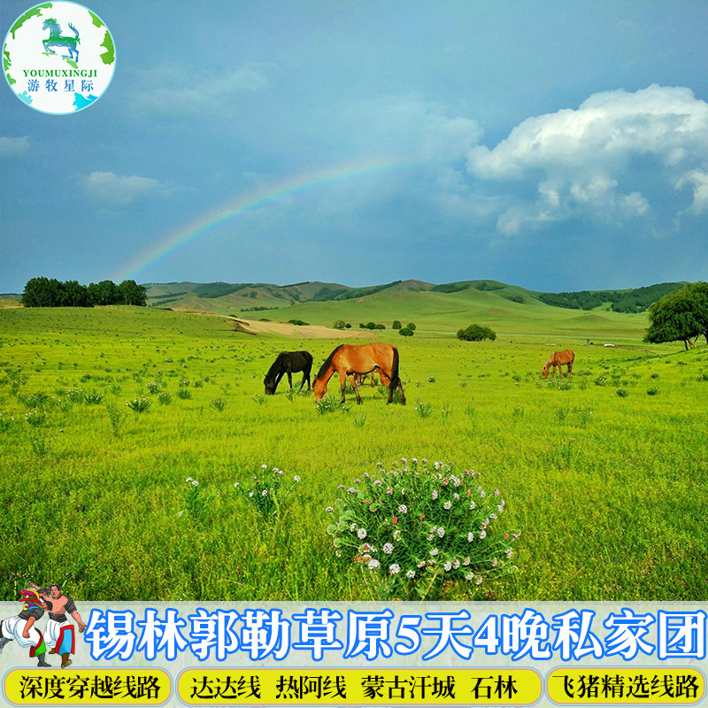 锡林郭勒大草原包车旅游锡林浩特蒙古汗城热水东乌5天4晚私家团亲 - 定制游预订