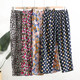 Thin style of middle-aged and elderly artificial cotton trousers large size loose casual old lady wearing pants mother cotton silk pajama pants summer