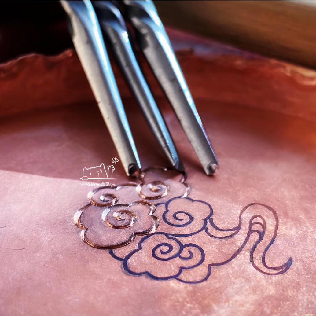 首饰錾刻传统錾刻刀錾刻工具传统云纹錾刻刀金银金属錾刻手工制作-淘宝网