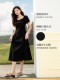 
LAGOGO black waist-pinching dress for women Lagugu Valley 2025 summer new elegant Hepburn style skirt