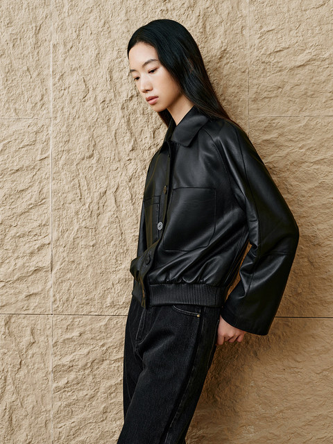 INSUN Exclusively Selects 2025 Spring Retro Jacket-style Sheepskin ...