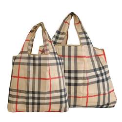 Plaid Shopping Bag, Waterproof Large-Capacity Foldable Eco-Friendly Bag for Grocery Shopping, Portable Bag, Washable Grocery Bag