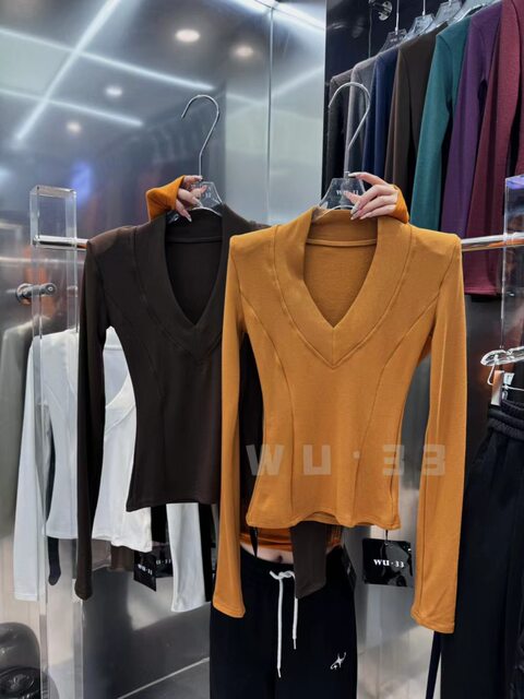 Korean V Collar Shoulder less Shirt SD01431