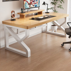 Solid Wood Computer Desk, Desktop Desk, Student Study Desk, Bedroom Home-Use Long Table, Simple Office Desk, Gaming Desk