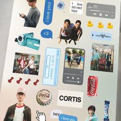 Korean Group Cortis Collage Zhao Yufan an Qianhao Jin Zhunyuan Yan Chengxuan Martin Cut Film Stickers Handbook Stickers