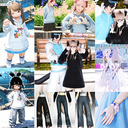 【7.5 New Product Collection】Ff14 Sphynx Factor Color Tight Sweatshirt Washed Twill Pants Pet Mount Performance