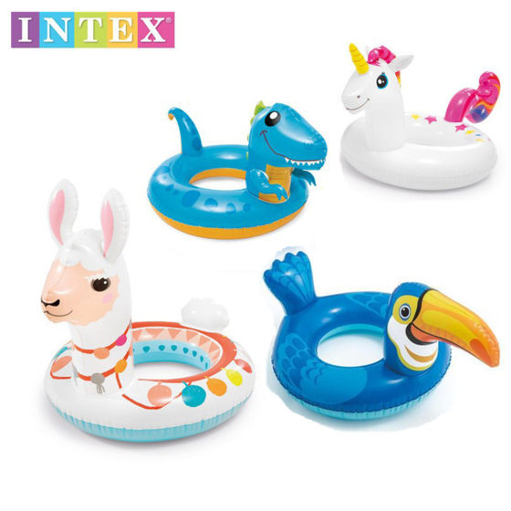 
Lifebuoy children's INTEX swimming ring cartoon animal unicorn dinosaur alpaca inflatable swimming ring floating ring swimming ring