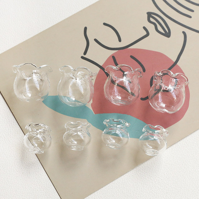 Simulated transparent glass goldfish tank, fun vase, small ornaments, diy handmade jewelry, creative decoration accessories