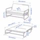 IKEA domestic purchase Hammarn sofa bed double folding fabric sofa bed single including mattress sitting and sleeping