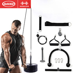LAOSHU Fitness Equipment Modification Accessories DIY Home High Pulley Lat Pulldown Machine Pulley Steel Wire Rope Weight Plate Holder