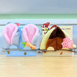 Miniso Disney Zootopia Furry Ear Fun Hair Clips Nick and Judy