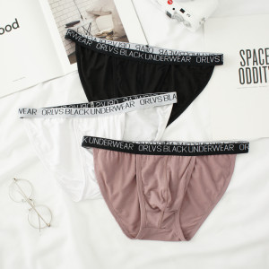 2 Men's triangle high fork underwear thin narrow side low -waist Modal comfort sports youth pure color free shipping
