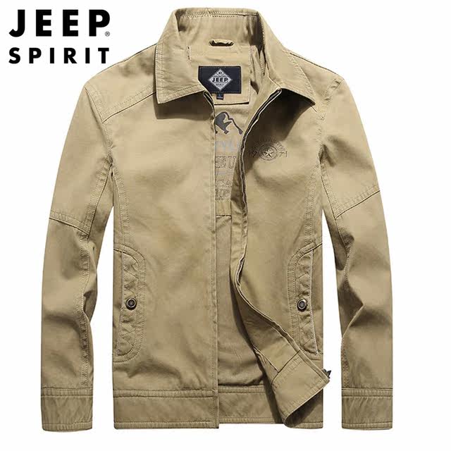 JEEP Jeep Jacket Men's Casual Cotton Lapel Loose Large Size Jacket ...