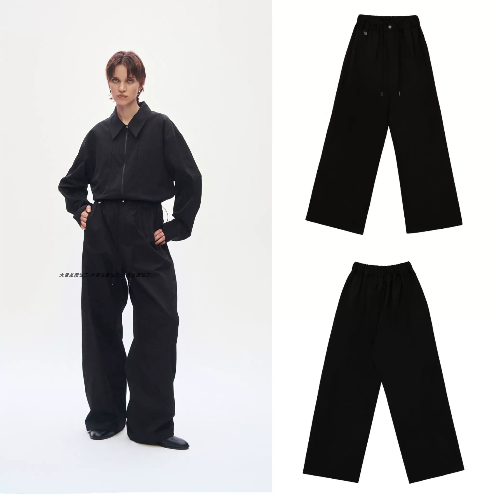 包税韩国直邮TREEMINGBIRD小众设计Bomber Set-up Pants 休闲裤-Taobao