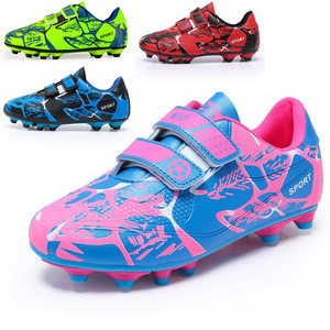28-39 Velcro Men's and Women's Football Shoes AG Shattered Staples for Primary and Secondary School Growth Staples Football Training Sneakers