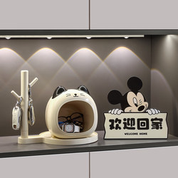 Welcome Home Key Storage Entryway Ornament, Light Luxury High-End Entrance Door Shoe Cabinet, Tv Cabinet, Living Room Decoration