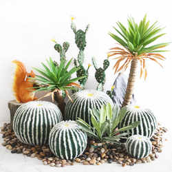 Large Artificial Cactus Potted Plant, Tropical Desert Greenery, Landscape Decoration, Indoor and Outdoor Decorative Ornaments for Guesthouses