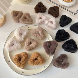 Cat Ear Fluffy Hair Clip, Cute Hairpin for Bangs, Lamb Wool Hair Accessory for Women, Small Hair Clip for Stray Hair