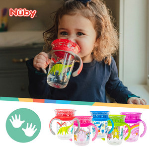 
Nuby baby learns to sip from the drinking cup, magic water cup handle, baby anti-choking direct drinking cup, sip and drink