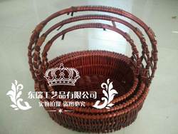 Rattan Wicker Fruit Basket Wicker Vegetable L Satchel Basket Picnic Egg Basket Flower Basket Gift Basket Packaging Basket