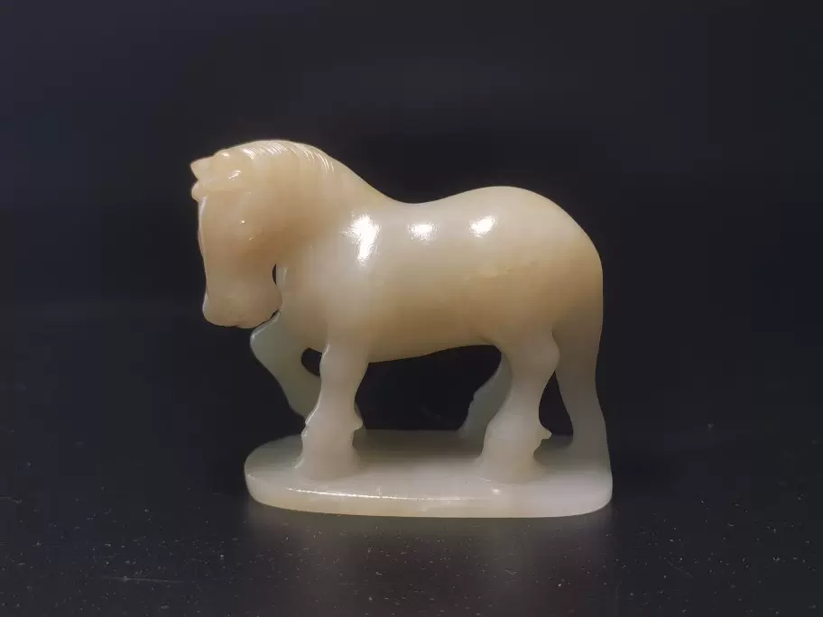 激安　中国古玩　砡　古玉　和田玉　元ー明時代　和田白玉象　開運置物(A-12) 明清时期仿和田玉古董收藏玉盘招财进宝家具摆件