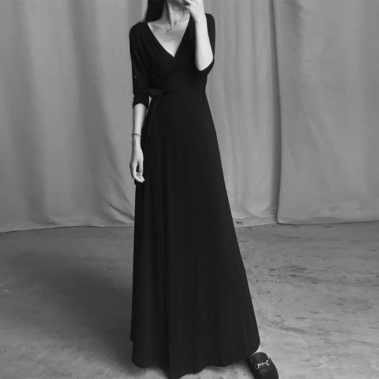 chinese dress ladies Daw Project DA013 Inner Dress Lengan Panjang Hitam  JLW Brands (Third Day  - Td Ladies - Td Active - Nade - Td Friends