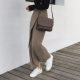 2024 autumn and winter new knitted skirt for women retro style sexy slit hip skirt high waist slim pencil skirt