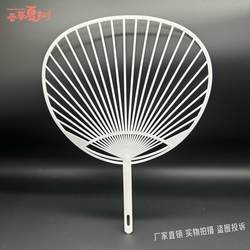 Personalized Fan Frame, Round Fan Skeleton, Plastic Fan Handle, Cheering Fan, Long Handle, Factory Direct Sales, Creative Warm-Up Fan
