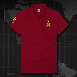 Former Soviet Union Cccp Soviet Socialist Scythe and Star Lapel Polo Shirt Short Sleeve T-Shirt Men's Summer Design Unbounded