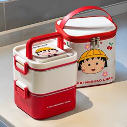Xiaowanzi Insulated Lunch Box, Microwave-Heatable Lunch Box for Office Workers, Stainless Steel Compartmentalized Lunch Box for Elementary School Students